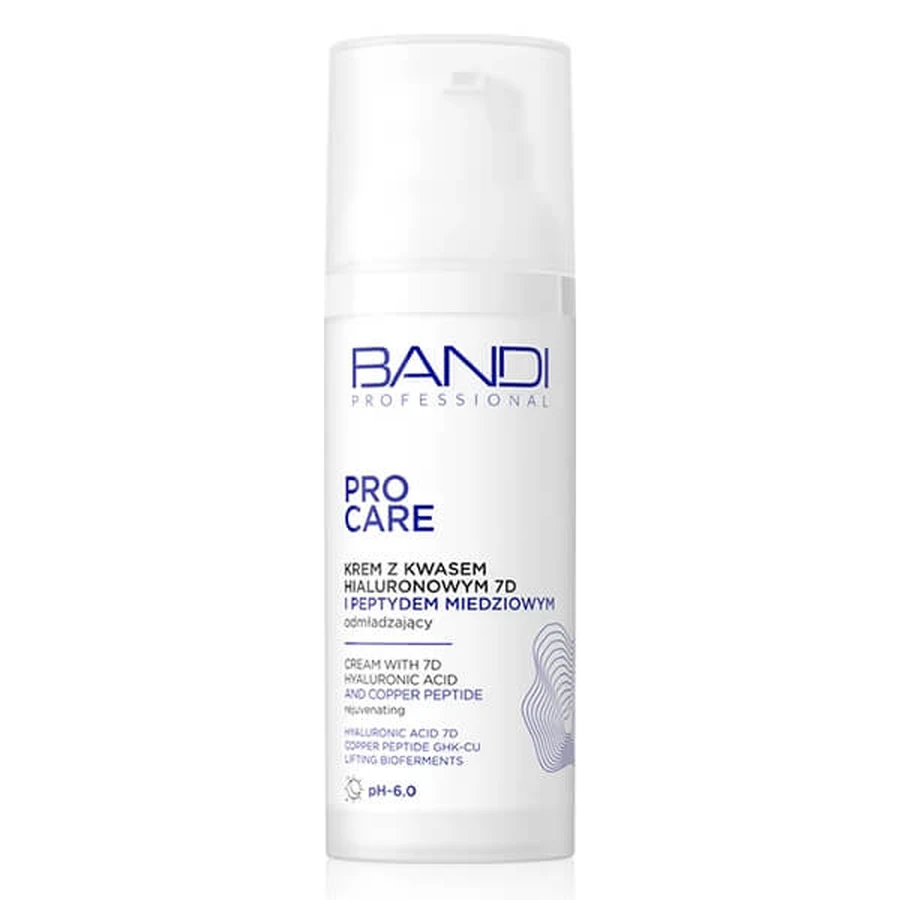 Bandi Professional Pro Care, Anti-Aging-Creme mit 7D-Hyaluronsäure und Kupferpeptid, 50 ml