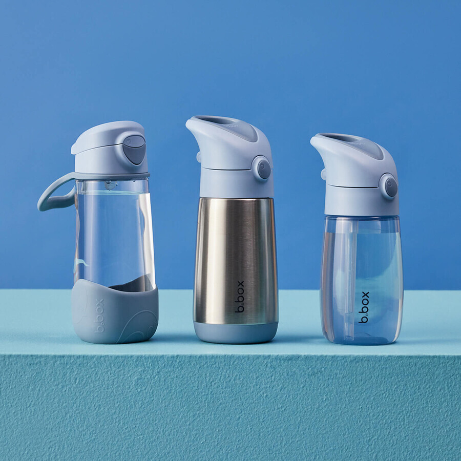 B.Box, water bottle with mouthpiece, tritan, children's bottle, Chill Out, ages 3 and up, 450 ml