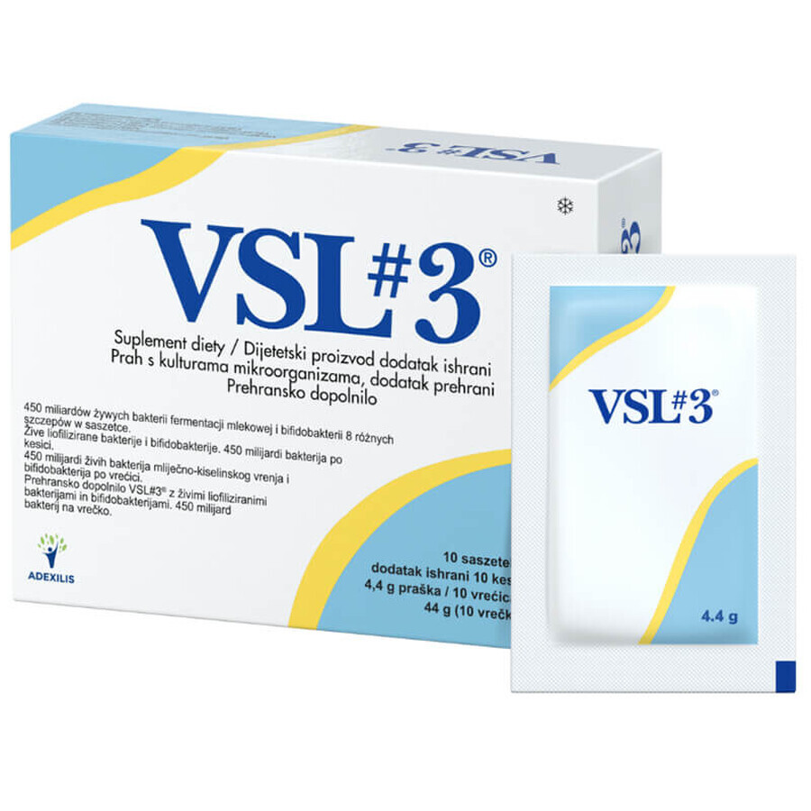 VSL#3, per bambini a partire da 3 anni e adulti, 4,4 g x 10 bustine