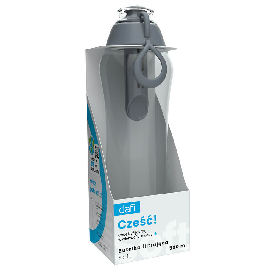 Dafi Soft, filter bottle, steel, 0.5 l + water filter, 1 piece