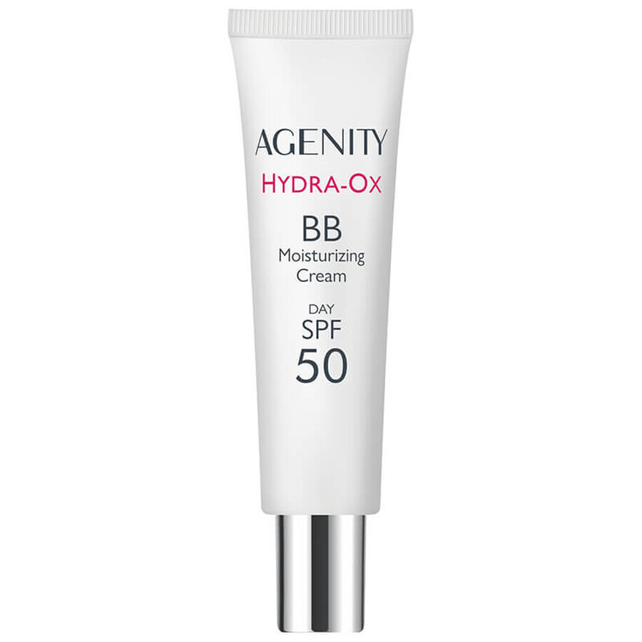 Agenity Hydra-Ox, BB cream hidratante, FPS 50, 10 beige claro, 30 ml
