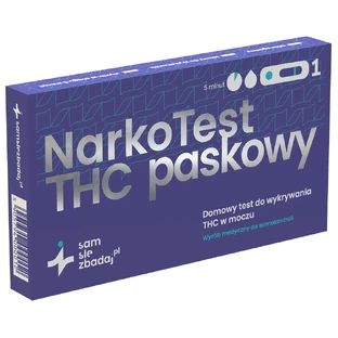 Testen Sie sich selbst Narko Test THC, Heimtest für den Nachweis von THC im Urin, Streifentest, 1 Stück