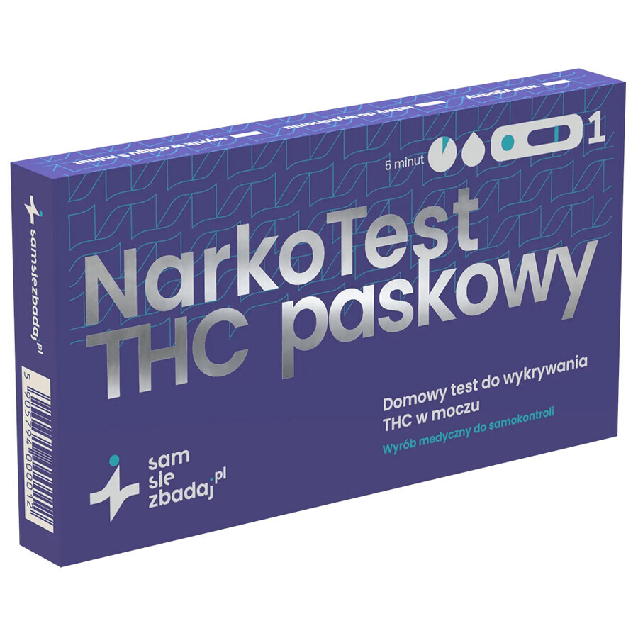 Test yourself Narko Test THC, home test for detecting THC in urine, strip test, 1 piece