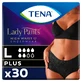 Tena Lady Pants Noir, braguitas absorbentes, talla L, 95-130 cm, Plus, 30 unidades
