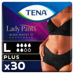 Tena Lady Pants Noir, absorbent panties, size L, 95-130 cm, Plus, 30 pieces Tena Lady Pants Noir, absorbent panties, size L, 95-130 cm, Plus, 30 pieces
