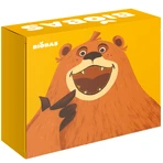 Juego de papillas BioBas, arroz, espelta, mijo, sémola, avena, con libro para colorear y pegatinas, sin azúcares añadidos, a partir de 6 meses, 6 x 200 g