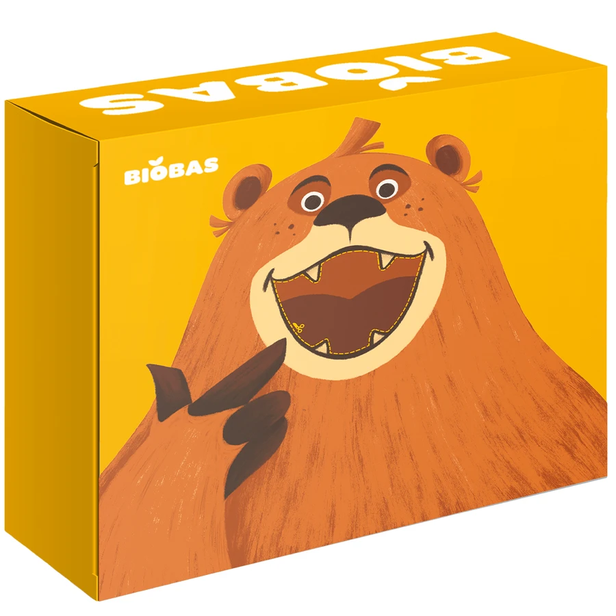 Juego de papillas BioBas, arroz, espelta, mijo, sémola, avena, con libro para colorear y pegatinas, sin azúcares añadidos, a partir de 6 meses, 6 x 200 g