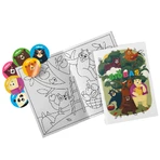 Juego de papillas BioBas, arroz, espelta, mijo, sémola, avena, con libro para colorear y pegatinas, sin azúcares añadidos, a partir de 6 meses, 6 x 200 g
