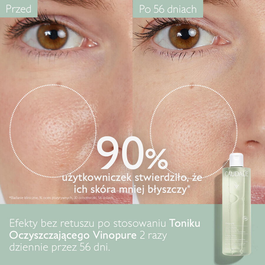 Caudalie Vinopure, tonic de curățare facială, 400 ml