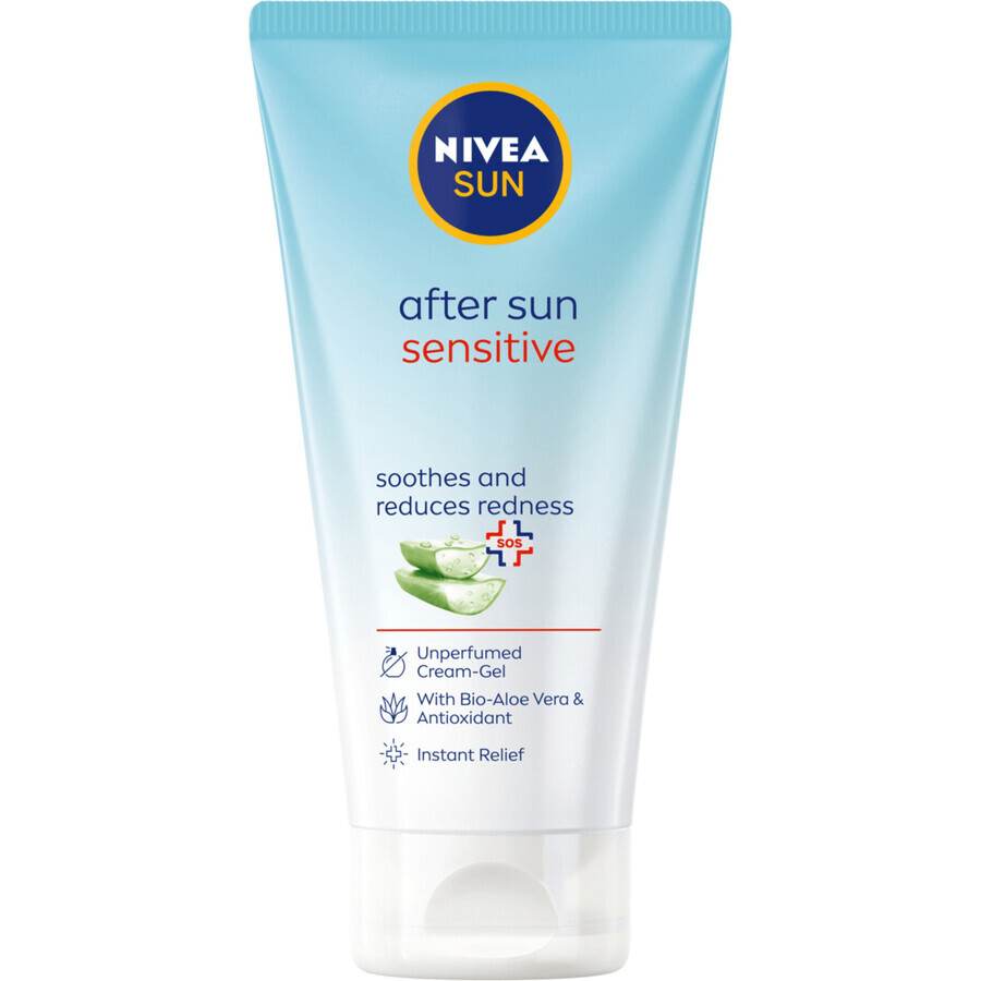Nivea Sun Protect & Bronze set, Aceite solar en spray activador del bronceado natural, FPS 20, 200 ml + gel-crema calmante para después del sol, 175 ml + toalla de playa gratis