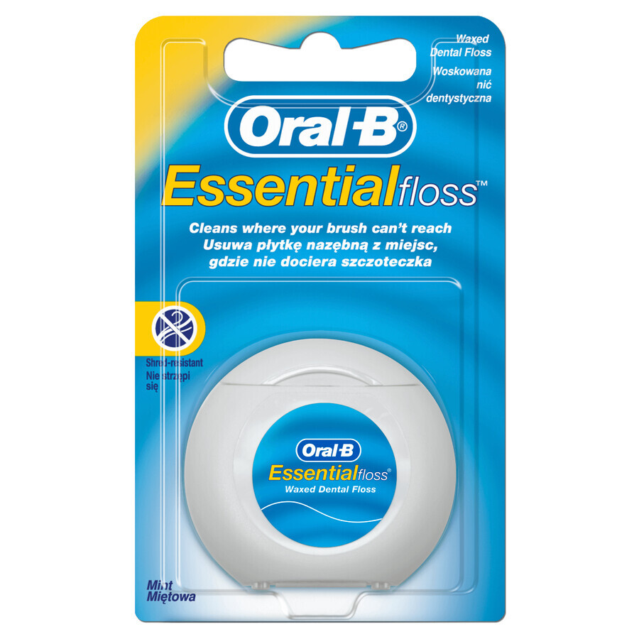 Set Oral-B Essential Floss, ață cerată, mentă, 2 x 50 m