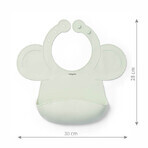 BabyOno, bavaglino in silicone con chiusura regolabile, verde, da 6 mesi, 1 pezzo