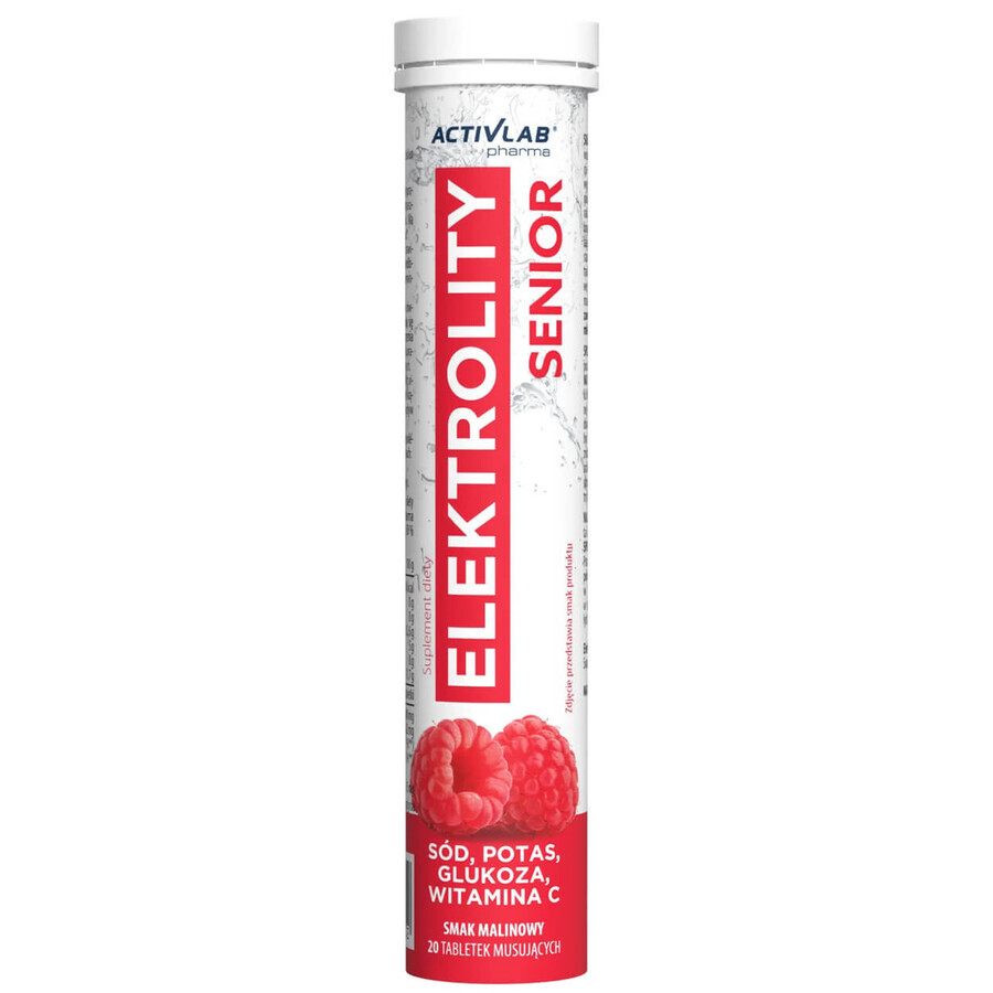 ActivLab Pharma Elektrolity Senior, Himbeere, 20 Brausetabletten