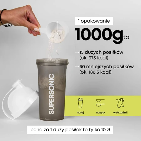 Supersonic Complete Meal Plus Active Meal, goût lait crémeux, 1000 g