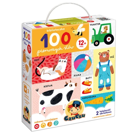 CzuCzu Library 100 first words, 2 picture books for children, 12 months and older