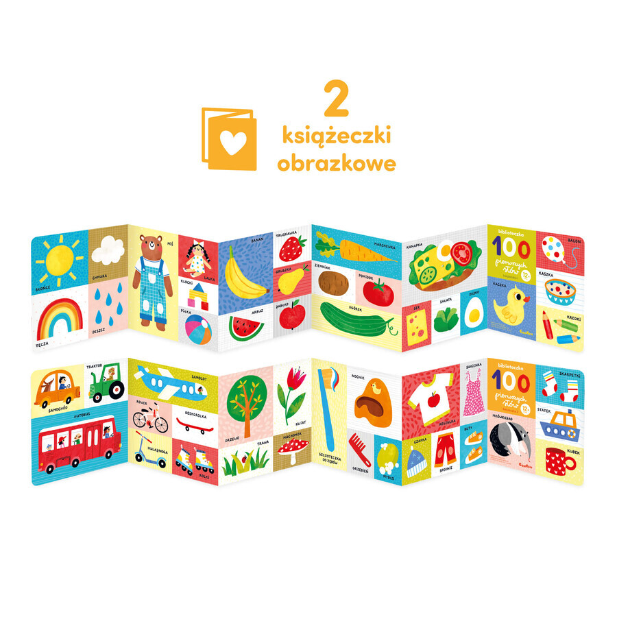 CzuCzu cuaderno 100 primeras palabras, 2 libros ilustrados para niños, a partir de 12 meses