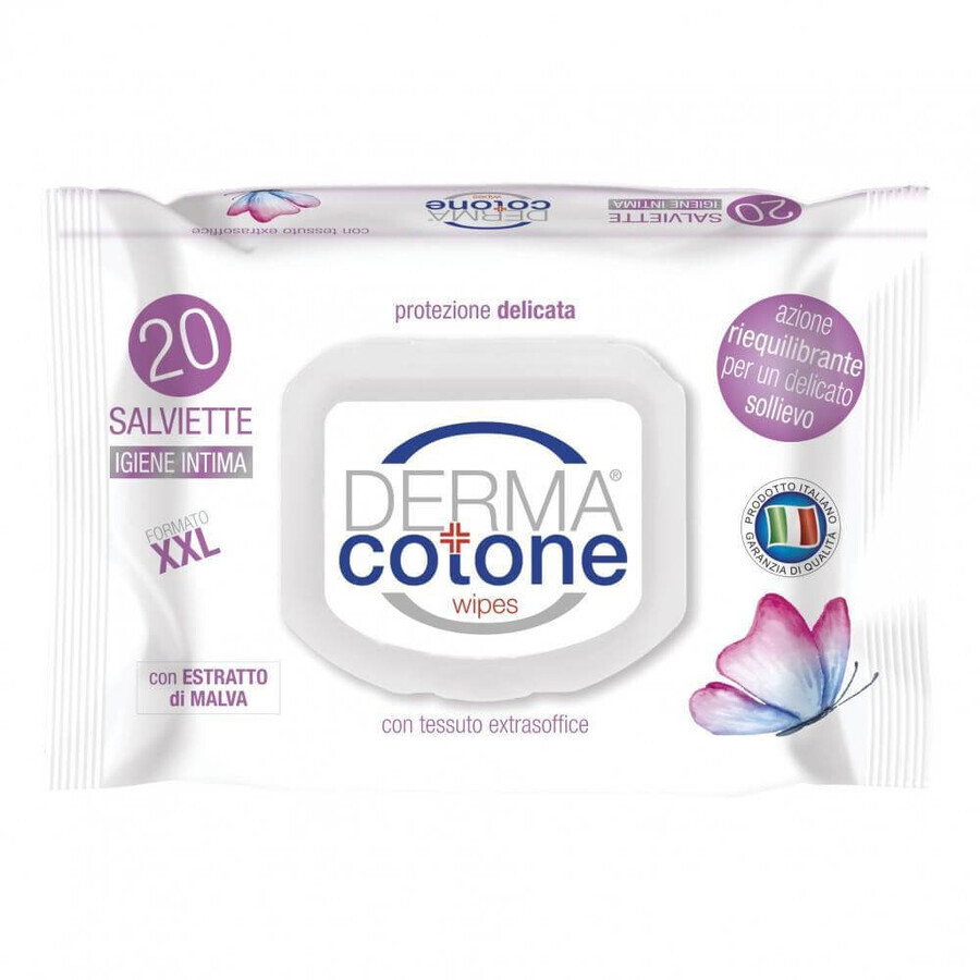 Tovaglioli intimi Intima, 20 pezzi, Dermacotone