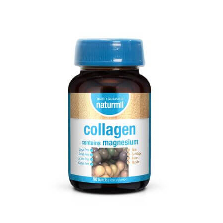 Collagen cu Magneziu, 90 tablete, Naturmil