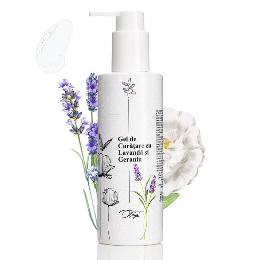 Gel de curatare cu lavanda si geraniu, 200 ml, Oleya