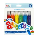 Easy Squeezy voorgevulde aquarelpenseelset, 3 jaar+, 6 stuks, Ooly