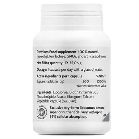 Liposomal Biotin Elite, 45 cápsulas, Novo Biomedics