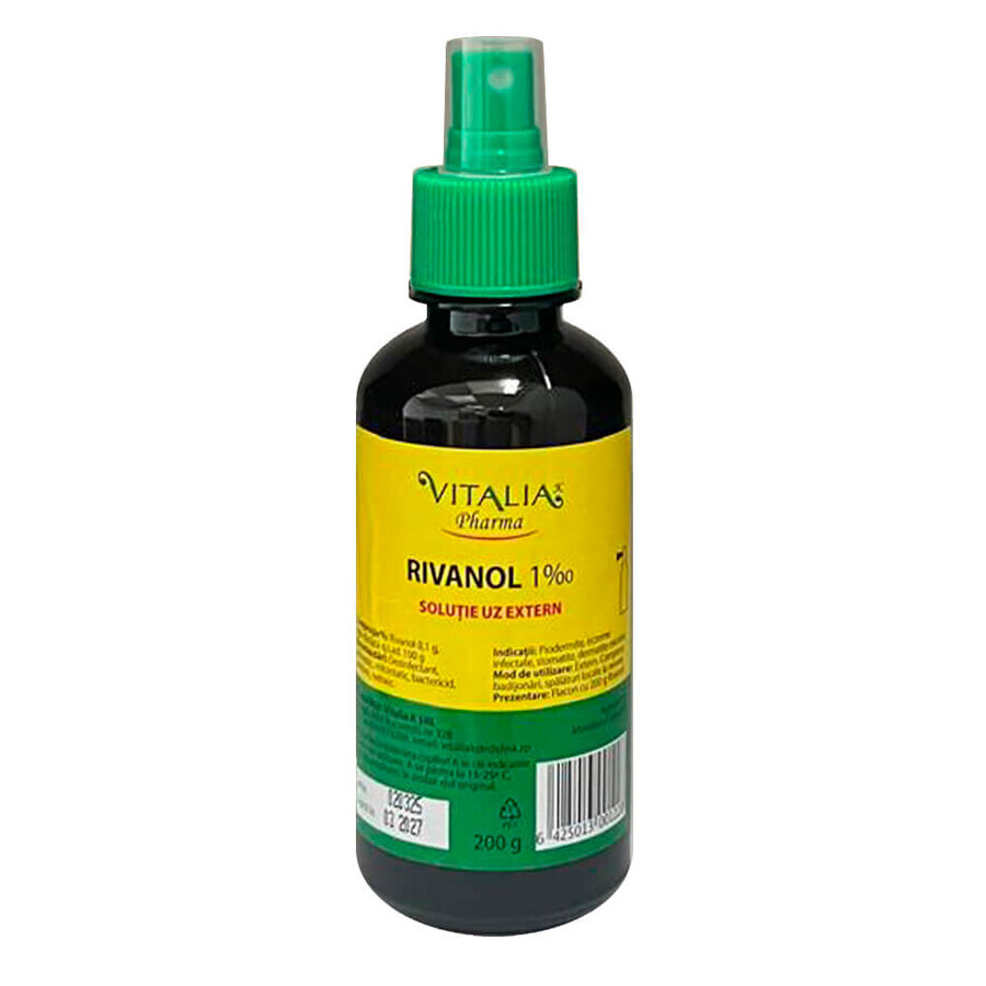 Rivanol 1‰ con spray, 200 g, Vitalia