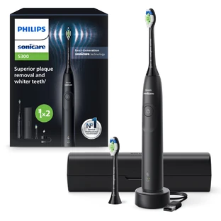 Brosse à dents électrique 5300 series avec poignée de transport Philips Sonicare, Noir, HX7101/03, Philips