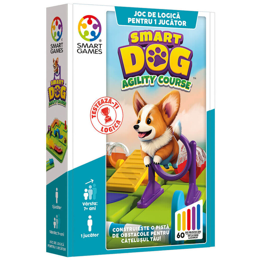 Joc de logica cu 60 de provocari Dog, 7 ani+, Smart Games