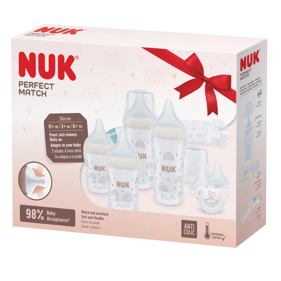 Perfect Match Set, 0-6 months, Start Rainbow, Nuk