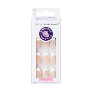 Press-on nails imPRESS Classic French, Everlasting, 1 set, Kiss