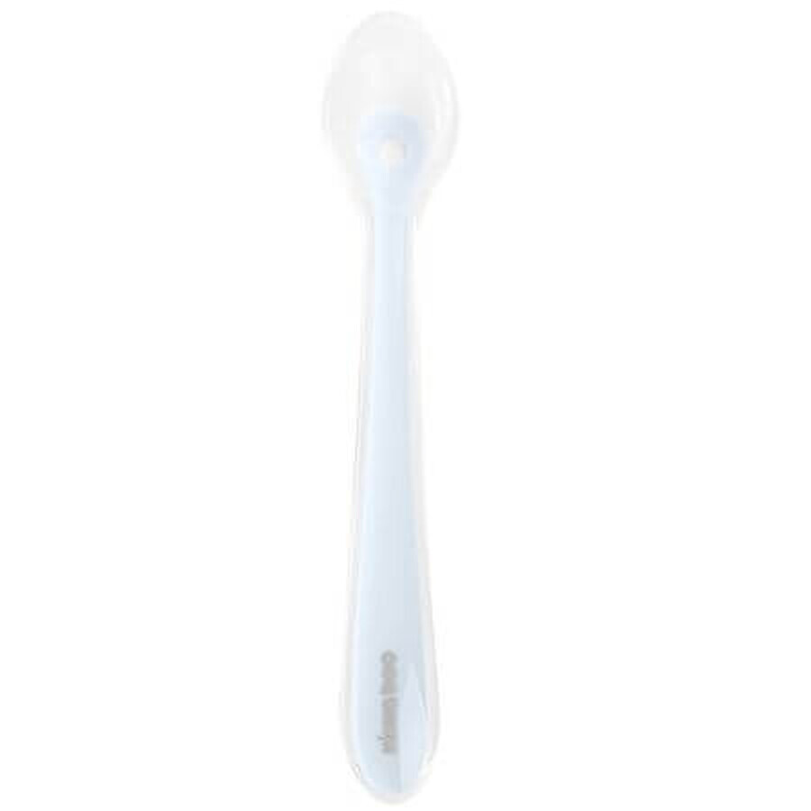Lingurita din silicon pentru bebelusi, 4 luni+, Blue, 1 bucata, Kikka Boo