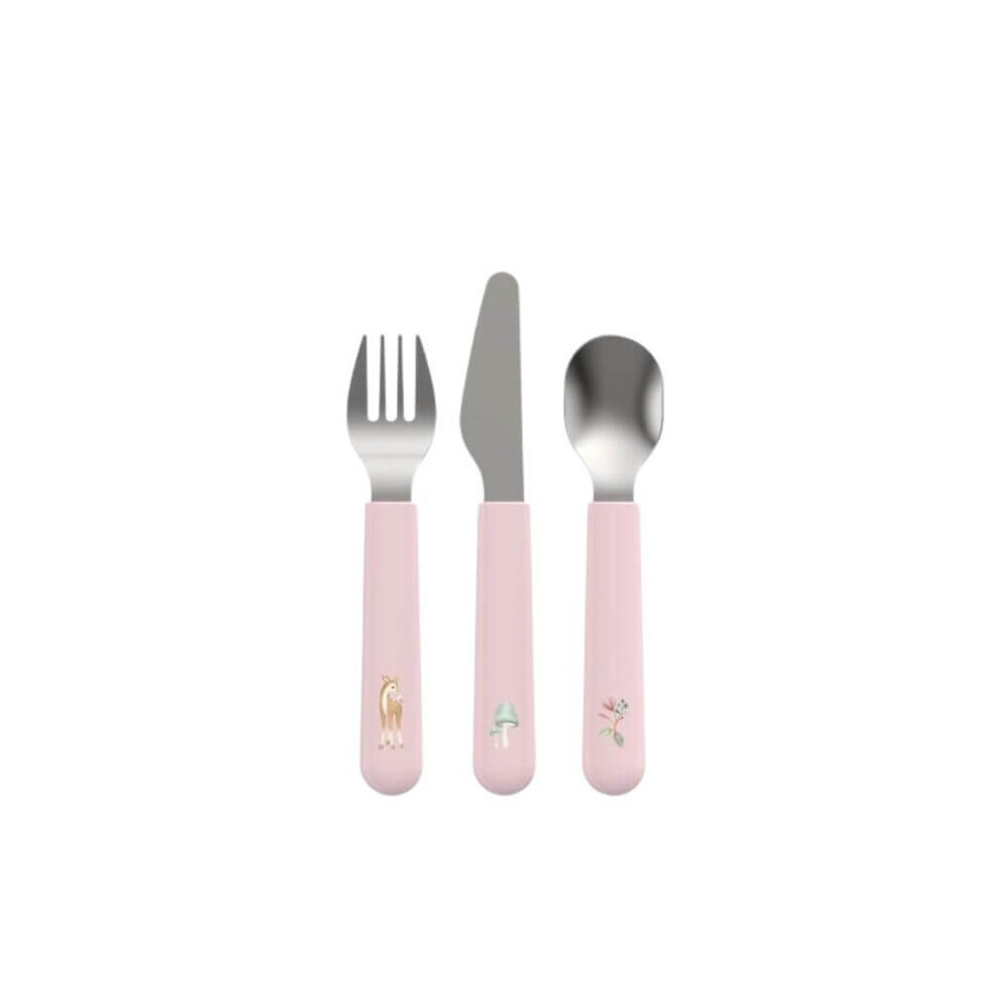 Baby cutlery set, +12 months, Fairy Garden, 3 pieces, Little Dutch