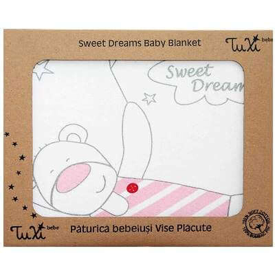 Blanket Sweet Dreams, 70x90 cm, Urs White-Rho, Tuxi Brands