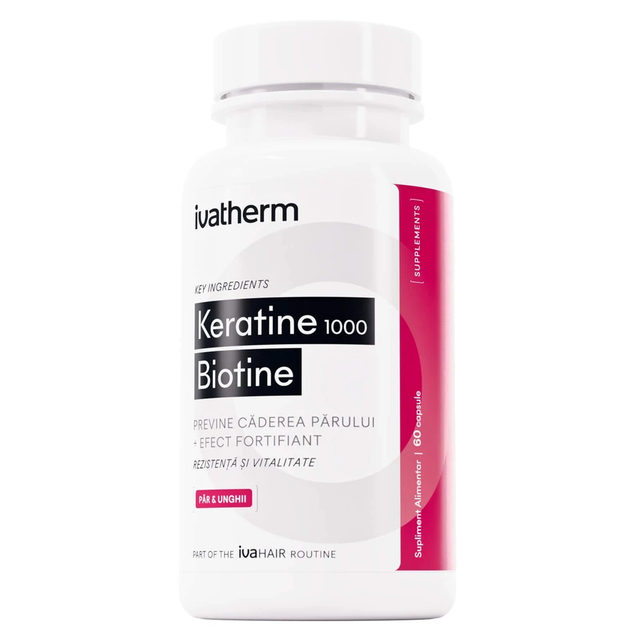 Keratin 1000 Biotin, 60 Kapseln, Ivatherm
