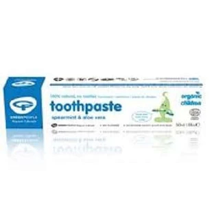 Tandpasta voor kinderen met munt en aloë vera, 50 ml, Green People