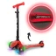 Patinete plegable LED con plataforma iluminada Sparky, + 3 años, Rojo, Milly Mally