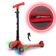 LED foldable scooter with illuminated platform Sparky, + 3 years, Red, Milly Mally
