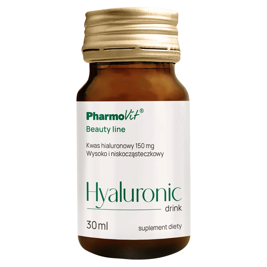 PharmoVit Bebida hialurónica Línea de belleza, 30 ml x 30 unidades