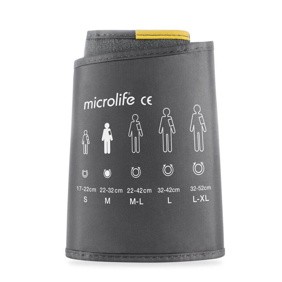 Microlife, brassard pour tensiomètres séries 3G, 4G, 5G, gris, taille M, 22-32 cm, 1 pièce