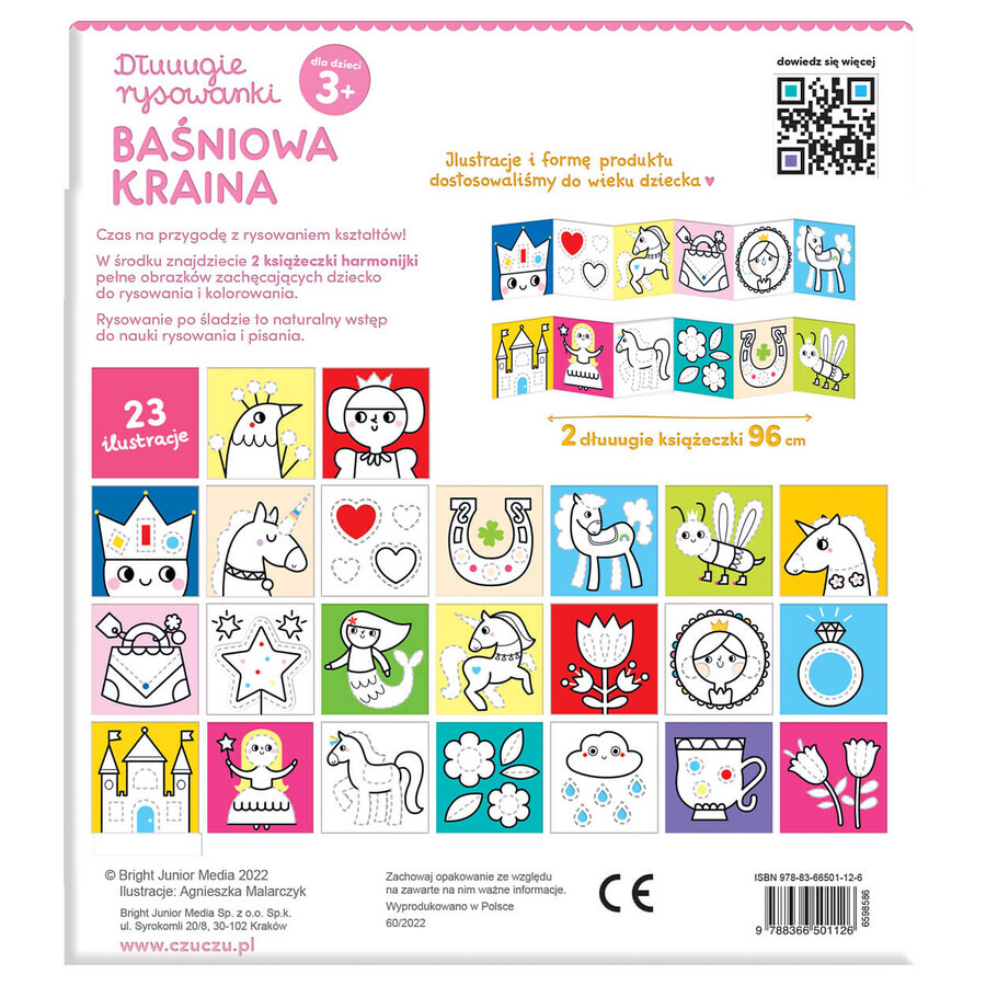 CzuCzu Dłuuugie rysowanki Rysuję po śladzieowa Kraina, 2 books for children, from 3 years old