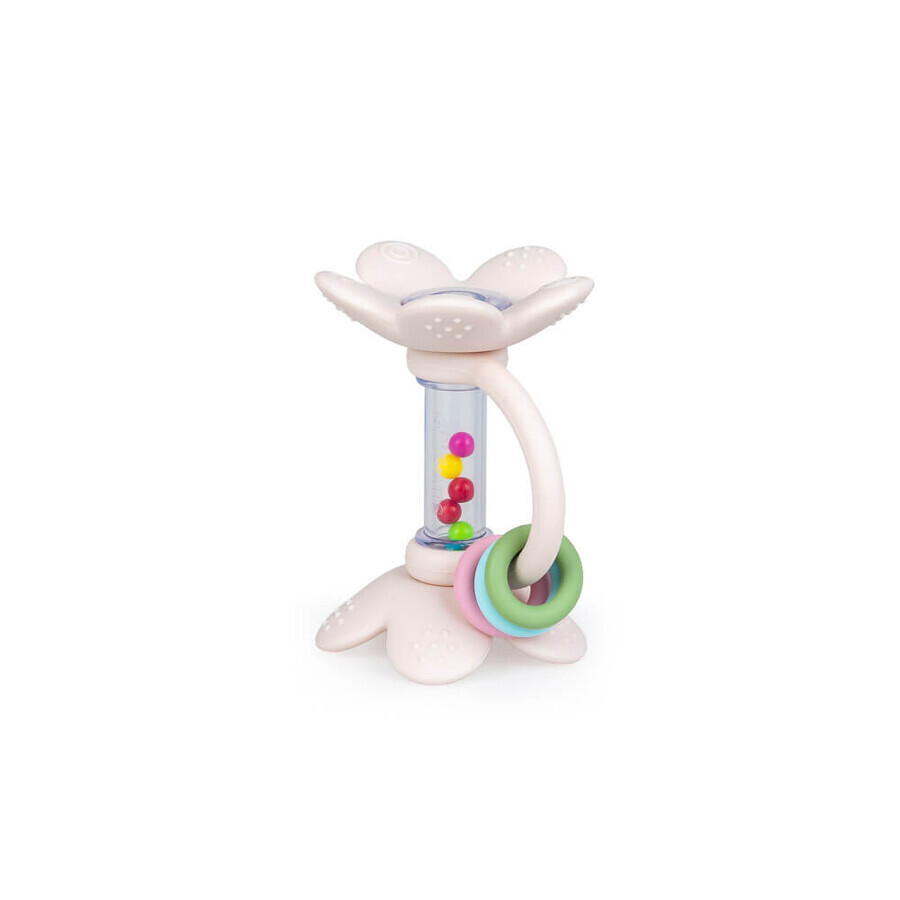 Dumel GiliGums, hochet avec anneau de dentition, Fleurs Pastel, à partir de 3 mois, 1 pièce