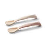 Set mit 2 flexiblen Löffeln, +6 Monate, Beige und Rosa, BabyOno