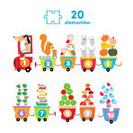 CzuCzu Números, puzzles para niños, a partir de 3 años, 20 elementos CzuCzu Números, puzzles para niños, a partir de 3 años, 20 elementos