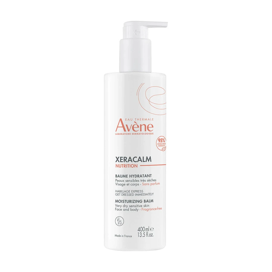 Avene Xeracalm Nutrition Set, feuchtigkeitsspendende Lotion, 400 ml + Duschcreme, 500 ml