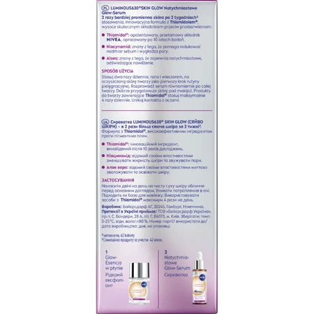 Nivea Luminous 630 Skin Glow, direct-gloeiend serum, 30 ml