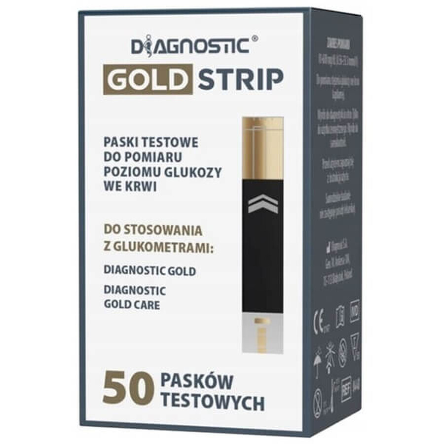 Diagnostic Gold Strip, meter teststrips, 50 eenheden