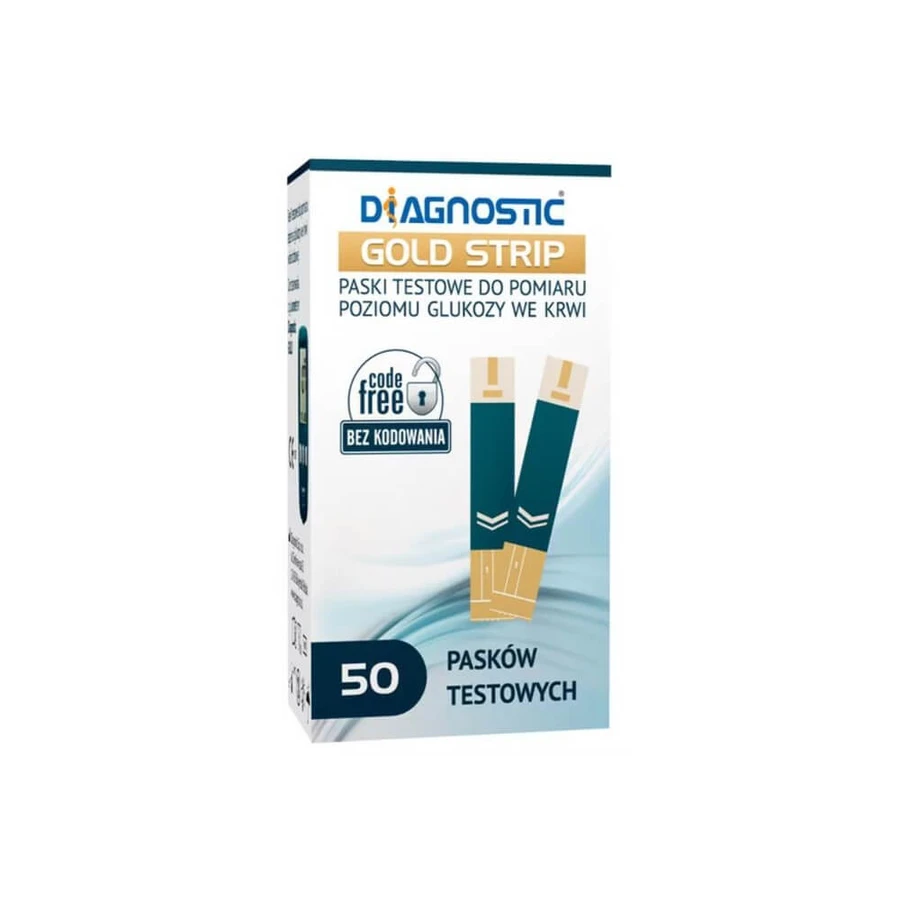 Diagnostic Gold Strip, Teststreifen, 50 Einheiten