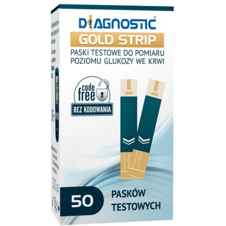 Diagnostic Gold Strip, Teststreifen, 50 Einheiten
