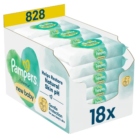 Pampers Harmonie New Baby, vochtige doekjes, 18 x 46 st.