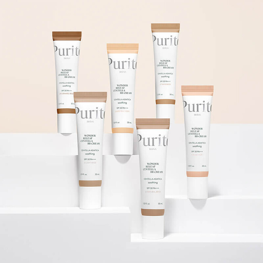 Purito Wonder Releaf Centella, regenerating BB cream with Centella Asiatica, 23 Natural Beige, SPF 30, 30 ml.